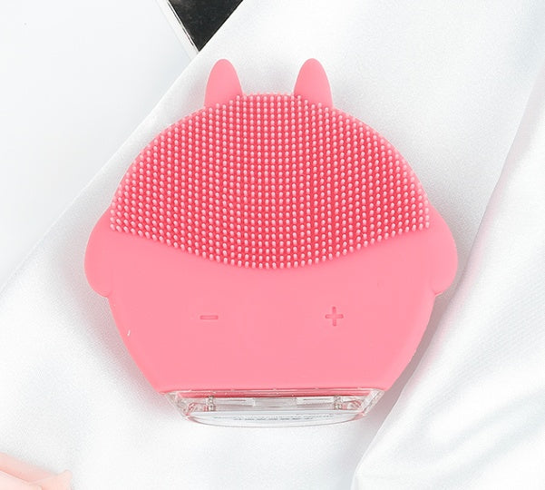 Mini Facial Massager Silicone Brush
