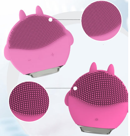 Mini Facial Massager Silicone Brush