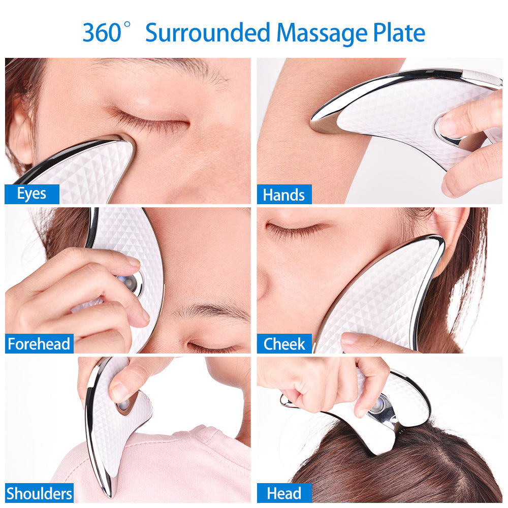 Rechargeable Vibrating Facial Massager Into the Scraping Board