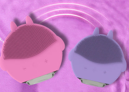 Mini Facial Massager Silicone Brush