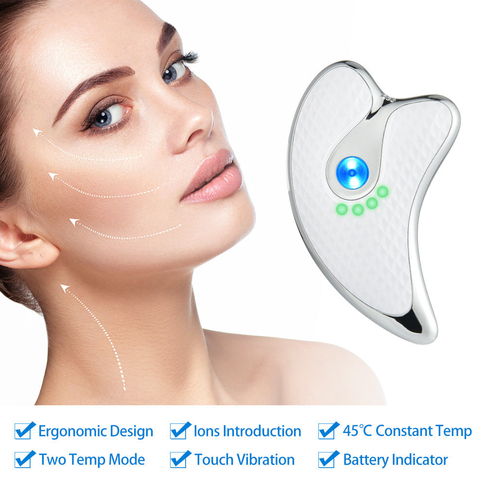 Rechargeable Vibrating Facial Massager Into the Scraping Board