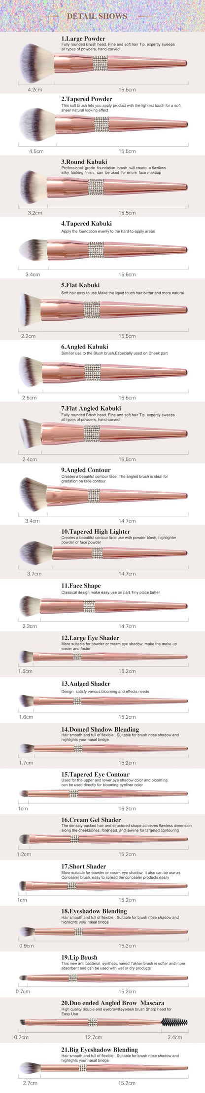 Fashion Personalized Women's Makeup Brush Set