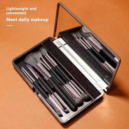 Makeup With Mirror Multifunctional Makeup Brush Suit