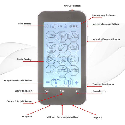 12 Modes Digital Massager