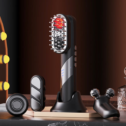 Four-in-one Beauty Comb Red Light EMS Massage Comb
